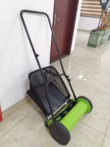16-Inch Dual-Wheel Manual Reel <strong>Mower</strong> Industrial Steel Blade DIY 5 Blades Precision Lawn Adjustable <strong>Height</strong> Residential Small - Product Image 4
