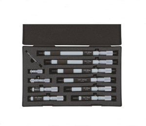 Mitutoyo Tubular Inside <b>Micrometers</b> Set 133-902 Standard Single Rod Type Range 50-300mm 10 Heads Carbide-tipped Measuring Face 1 - Product Image 1