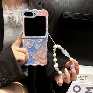 เคสโทรศัพท์สำหรับ <span class=keywords><strong>Samsung</strong></span> Z <span class=keywords><strong>Flip</strong></span> 6 5 4 <span class=keywords><strong>3</strong></span>สร้อยข้อมือลายการ์ตูนรูปผีเสื้อสีชมพูสำหรับ Flip6 Z เคสกันกระแทก6 ZFlip6เวฟ - Product Image 3