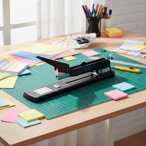 Engrapadora Resistente de 200 Páginas con Botón STD <span class=keywords><strong>para</strong></span> Hogar y Oficina, Ahorra 60% de Esfuerzo, Engrapadora Manual de Metal <span class=keywords><strong>para</strong></span> Documentos Gruesos - Product Image 3