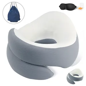 Hypoallergenic Foam Neck Airplane Cervical Orthopedic Pillows U Shape Support Customize Memory Foam Neck Pillow Travel