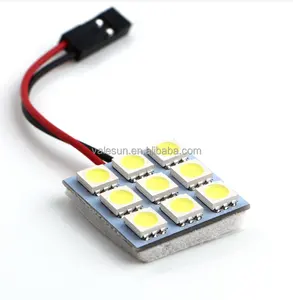 Valesun 6 9 12 15 24 SMD 5050 LED אוטומטי פנל אור קריאת כיפת הנורה רכב פנים גג מפת מנורה t10 לויה BA9S מתאם בסיס