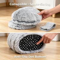 Maison pour chat d'hiver moderne et robuste Full Moon Sharp avec tapis central, grand tunnel de jeu et jouets en peluche douce
