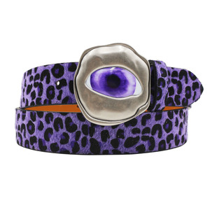 Nuevo Cinturón de Cuero PU con Estampado de Leopardo, Estilo Punk Y2K, con Hebilla Metálica de Ojo del Diablo, Diseño Vaquero Occidental Vintage y Colorido para Mujer - Product Image 4