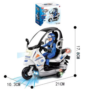 Jouets de puzzle pour enfants, jeu de compétition amusant, cadeaux, jouets électriques à piles, moto à lumière clignotante, simulation de véhicule de <span class=keywords><strong>police</strong></span>, voiture pour enfants - Product Image 1