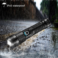 Lampe de poche très lumineuse à lumière led, haute qualité, tactique, XHP50, torche d'urgence, auto-défense et chasse, lumens