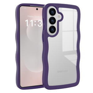 Nouvelle <span class=keywords><strong>coque</strong></span> de téléphone transparente ondulée en TPU PC, tendance, pour Samsung S26 <span class=keywords><strong>Ultra</strong></span> S25 <span class=keywords><strong>Ultra</strong></span> S24 S23 Series - Product Image 2