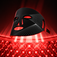 AisQueen Vente en gros de masques faciaux LED personnalisés avec logo, 4 couleurs, 660 nm, 850 nm, masque facial LED, masque facial en silicone à lumière rouge