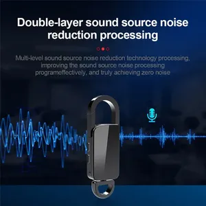 Porte-clés 128G Enregistreur vocal numérique Petit enregistreur audio caché Lecteur MP3 avec format WAV pour la dictée et la prise de notes - Product Image 3