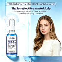 Spray de repousse des cheveux en marque privée OEM - GHK-Cu AHK-Cu Huile d'argan Sans paraben 2-en-1 Traitement nourrissant anti-chute de cheveux et stimulant la croissance