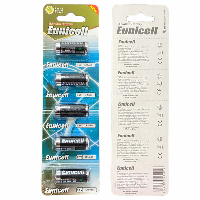 High Quality Non Rechargeable Dry Battery Lr1 n Size Am5 1.5v Alkaline Battery