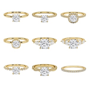 Custom 2Ct <b>Cushion</b> Cut Lab Created CVD HPHT Diamond Engagement <b>Ring</b> VVS1 IGI Certificate 18K Gold Fine Jewelry - Product Image 2