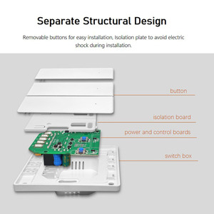 Tuya Wifi <span class=keywords><strong>1</strong></span>/<span class=keywords><strong>2</strong></span>/3 Bende 86-Type Ultra Smart Life Wandschakelaar Voor Huisdecoratie-Aan De Muur Gemonteerde Schakelaar Drukknop Lichtschakelaar - Product Image 4