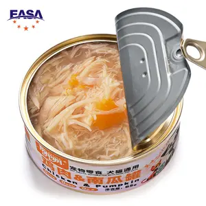 EASA Top Selling Supplier Cat Snacks Canned Wet Food Tuna Squid Soup for Pet Treats