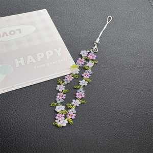 Cinturino per cellulare Chic da <span class=keywords><strong>donna</strong></span> con perline a farfalla con perline e perline per <span class=keywords><strong>telefono</strong></span> in acrilico custodia per <span class=keywords><strong>telefono</strong></span> con catena Chic - Product Image 2