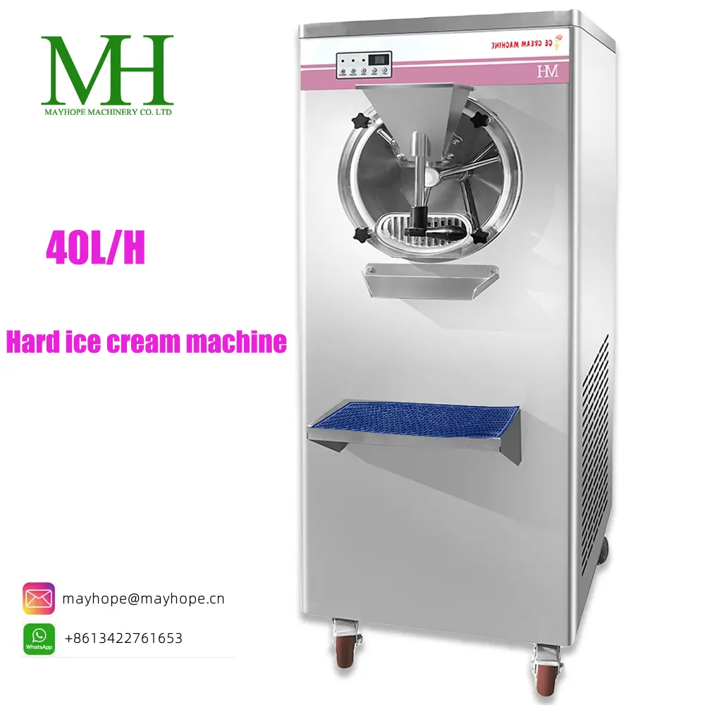 Machine à crème glacée Mayhope, 20 l, congélateur en lot pour gel ato, gel ato