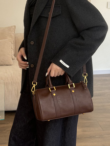 Sac à main vintage en cuir véritable, sac bandoulière de luxe, sac à bandoulière simple, sacs à main - Product Image 3