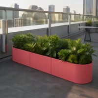 Pots de fleurs empilables, unités modulaires en métal soudées, verrouillage par vis, extensibles pour le jardin