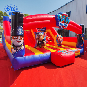 Château gonflable pour enfants Dog Patrol Team, en PVC, capacité 12 personnes, avec souffleur et kits de réparation, usage commercial extérieur - Product Image 1