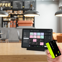11 inç taşınabilir POS Kiosk restoran Tableside sipariş ödeme menüsü Tablet ön NFC ve şarj standı otel Tablet