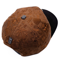 Nouvelle Casquette Snapback Bicolore Marron et Noir, Broderie 3D Intégrale, Badge Strass, Chapeau de Baseball Vintage, Gorras Structurées à 5 Panneaux