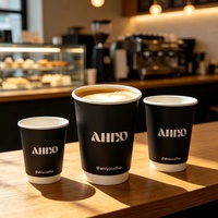 Gobelets en papier jetables personnalisés à prix d'usine 8oz 12oz 16oz pour café, boissons chaudes, à emporter, pour branding de café