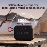 Enceinte portable Zealot S75, mini enceinte étanche IPX6 10W avec carte TF, cordon, pour l'extérieur