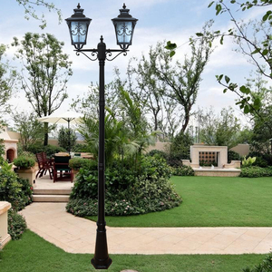 Индивидуальный уличный фонарь в европейском ретро-стиле, алюминиевый, антикоррозийный, IP66, для гостиниц, на высоком столбе - Product Image 3