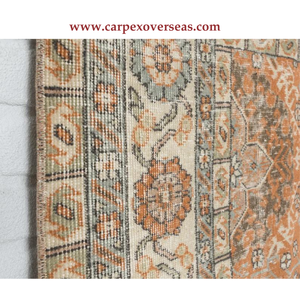 Hermosa alfombra turca antigua de gran tamaño, diseño clásico, alfombra anudada a mano para pasillos y sala de estar - Product Image 3