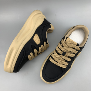 รองเท้าผ้าใบชายสไตล์เดินผูกเชือกรองเท้าบอร์ดระบายอากาศพื้นรองเท้าส้นแบนด้านบนสำหรับออกกำลังกายในชีวิตประจำวันการเดินชุดไลฟ์สไตล์ในเมือง - Product Image 2