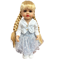 Muñecas de moda de vinilo realista de 16 pulgadas para niños, juguete para jugar DIY, pelo grueso, ojos grandes, regalo de cumpleaños, muñeca Reborn realista