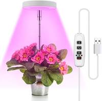 Lampe de croissance pour plantes à spectre complet, réglable en hauteur, avec minuterie automatique, USB, pour l'intérieur, modèle Angel Ring, populaire