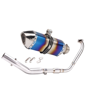 Sistema de Escape Completo para Motocicleta, Silenciador de Escape de Doble Capa con Tubo Redondo de 51 mm, Modificado para Motocicleta - Product Image 6