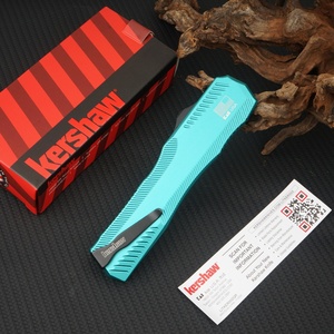 Cuchillo de Camping Ligero Kershaw9000 con Mango de Aluminio Aeroespacial y Hoja D2 de Punta Clip, 21.8CM, Apertura Directa por Empuje, para Exteriores - Product Image 3