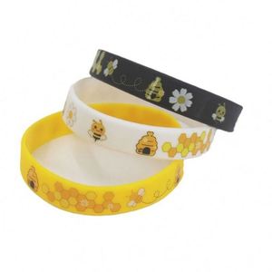 Customized Little Bee Colorful Printed <b>Cute</b> Cartoon Pattern Wrist Band Theme Party Jewelry Men's and Women's Silicone <b>Bracelet</b> - Product Image 2