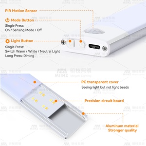 Oem ODM USB sạc <span class=keywords><strong>LED</strong></span> ánh sáng Tủ <span class=keywords><strong>PIR</strong></span> cảm biến ánh sáng ban đêm không dây từ nhà bếp tủ quần áo cảm biến chuyển động cho tủ quần áo nhà bếp - Product Image 5