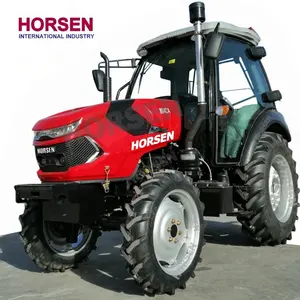 Yeni varış HORSEN 804 80 HP traktör 4 in 1 yükleyici ile ve klima satılık