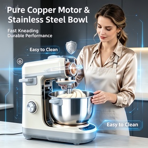 <span class=keywords><strong>Amasadora</strong></span> Eléctrica de Acero Inoxidable de 3.5L, Mini <span class=keywords><strong>Amasadora</strong></span> de Mesa con 10 Velocidades para Panadería Casera y Cocinas Pequeñas - Product Image 1