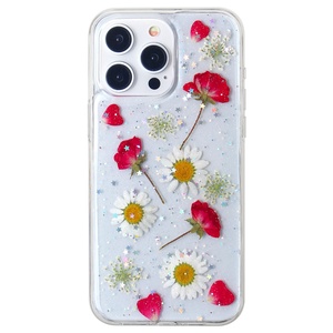 Hoa ép hoa thật sang trọng TPU + PC vòng từ chủ chống sốc trường hợp điện thoại cho 15 Pro Max & tất cả các mô hình - Product Image 6