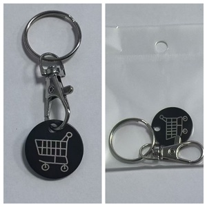 Porte-clés porte-pièces pour chariot de courses en métal avec logo personnalisé, pour jetons euro, vente en gros - Product Image 6