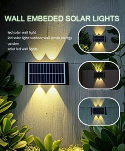 ABS 4 Вт Солнечный настенный светильник водонепроницаемый IP54 наружный вверх и вниз 3000K теплый белый уличный настенный свет Солнечный СВЕТОДИОДНЫЙ Уличный настенный свет - Product Image 4