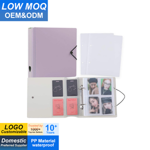 Classeur pour photocards Kpop à 4 pochettes, personnalisable, album de collection, porte-photocards en plastique ajouré style petit cœur - Product Image 1