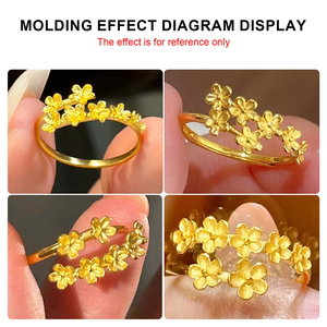 Khuôn đúc nhẫn bằng thạch cao, dụng cụ làm nhẫn, nhẫn trơn chắc chắn, tự làm bằng vàng bạc, đồ thủ công bằng kim loại, sản xuất tại Trung Quốc - Product Image 5