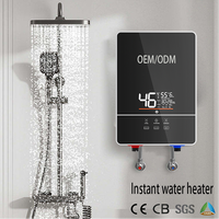 Chauffe-eau instantané mural intelligent 6 kW pour cuisine et douche, système de chauffage sans réservoir à thermostat
