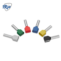 Terminales de Compresión de Cobre Estañado Serie TE JUNPAI, Conectores Plásticos Automotrices Preaislados de Doble Cable, Modelos con Capacidad de 380V