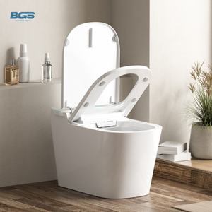 โถสุขภัณฑ์<span class=keywords><strong>อัจฉริยะ</strong></span>พร้อมเครื่องจ่ายน้ำยาฆ่าเชื้อในตัวและระบบทำความสะอาดขอบอัตโนมัติเพื่อสุขอนามัยที่สมบูรณ์แบบ - Product Image 1