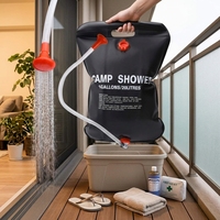 Chauffe-eau solaire portable pliable en PVC de 20 L personnalisé pour le camping en plein air avec sac de chauffage