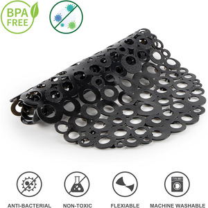 Alfombrilla Antideslizante Ovalada de PVC <span class=keywords><strong>para</strong></span> <span class=keywords><strong>Bañera</strong></span> de 69*35cm con Orificios de Drenaje Grandes, Fabricada a Máquina con Ventosas de Succión Rápida - Product Image 2