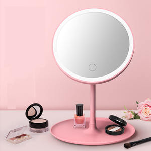 Tavolo di colore personalizzato ricaricabile illuminato Make Up specchio rotondo Led illuminato specchio per il trucco di vanità con la luce - Product Image 2