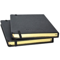 Livre personnalisé en cuir à couverture rigide impression Journal carnet de notes Agenda livres d'impression A4/A5 feuille d'or